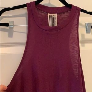 Free People Wine Tank, High Neck, Size M